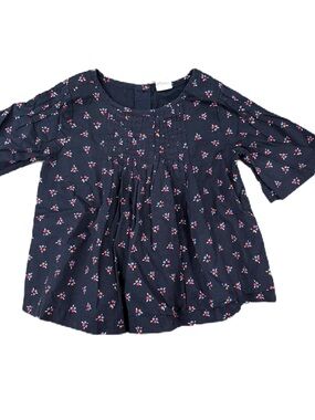 Old Navy Navy Dress with Pink, Light Blue & Orange Floral Print - 18-24 months